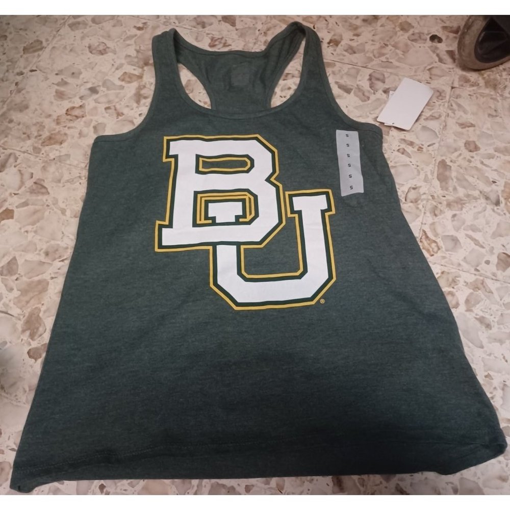 BU Women's Tank Top NWT SZ Small Green Yellow White